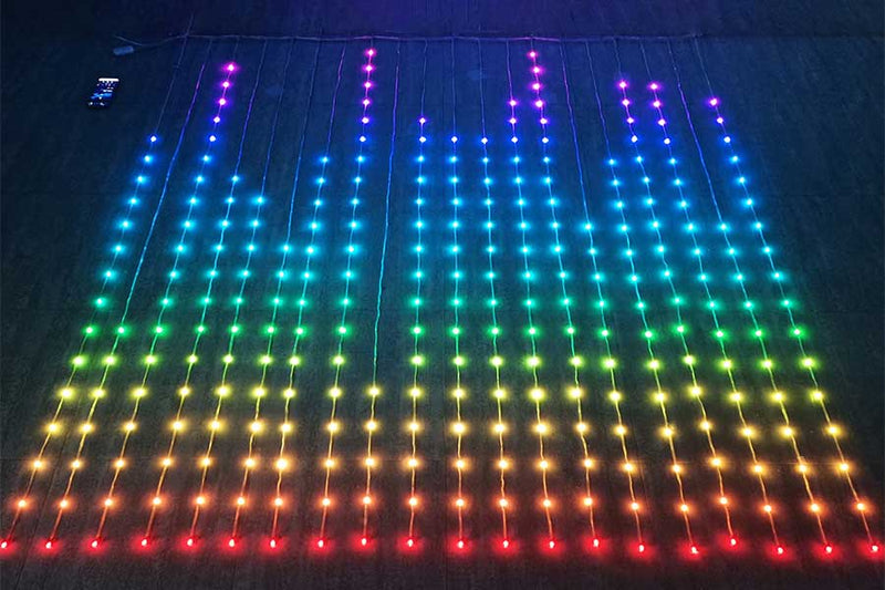Enjoy a Magical Curtain Light Show with 400-LED